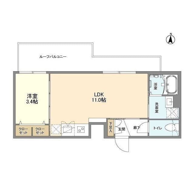 ウェルスクエア八幡山 402 間取り図
