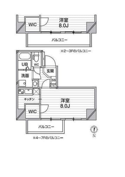レピュア錦糸町 303 間取り図
