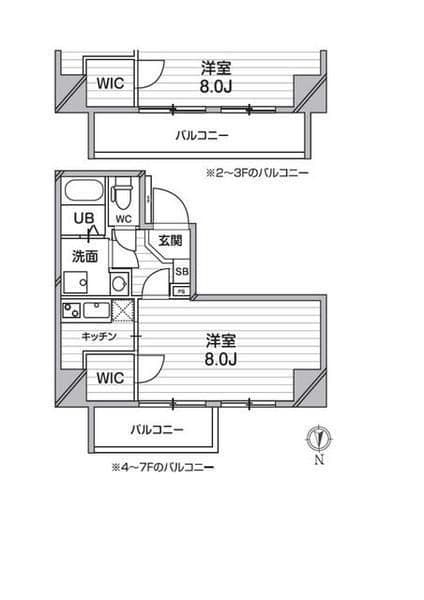 レピュア錦糸町 503 間取り図