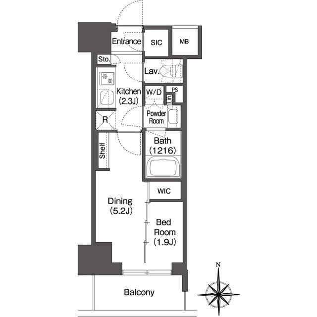 コンフォリア東新宿 0317 間取り図
