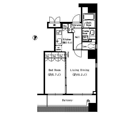 クリアウォータ芝 401 間取り図