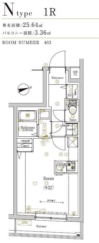 シャンファーレ東京ノース 403
