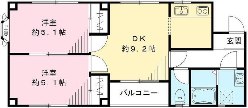 カースル三ノ輪 A棟 203 間取り図