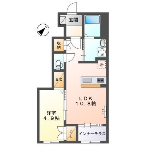 グリーンやよい 101 間取り図