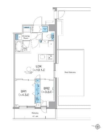 クレヴィアリグゼ西馬込 802 間取り図