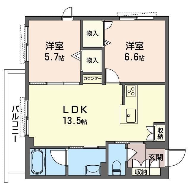 Vitrail Fukasawa 202 間取り図