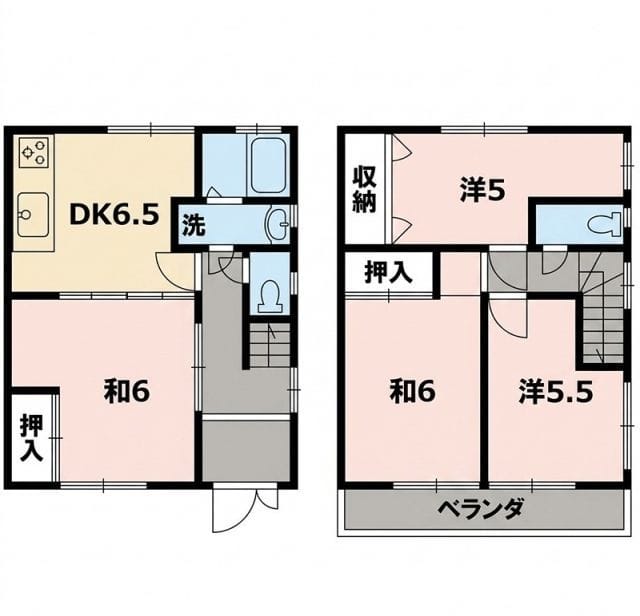 荒井ハイツ B 間取り図