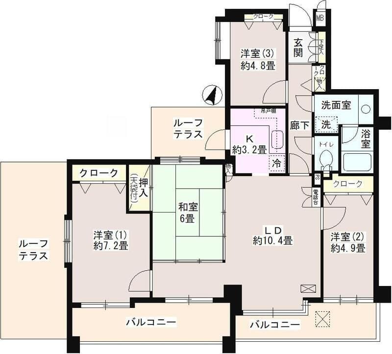 南烏山パーク・ホームズ 702 間取り図