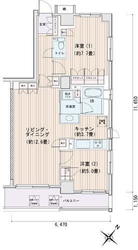 エスティメゾン豊洲レジデンスE 0319 間取り図