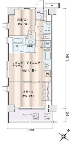エスティメゾン豊洲レジデンスE 0532 間取り図