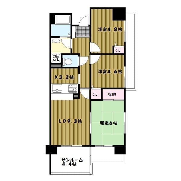 クレールセントラル 401 間取り図