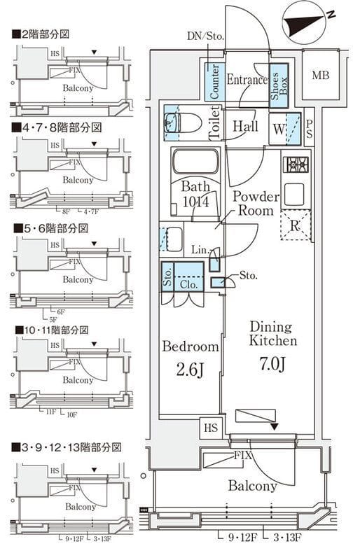 リビオメゾン御茶ノ水EAST 1004 間取り図