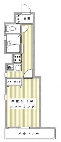 アンドレ浅草 201 間取り図