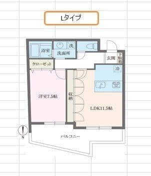アルティザ池尻 0502 間取り図
