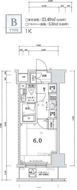 SPATIEXEBEC亀戸 202 間取り図