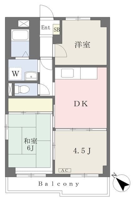 赤羽パールマンション 308 間取り図