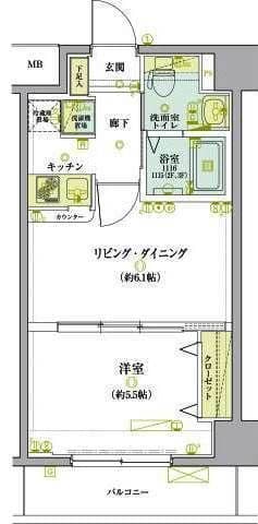 リヴシティ錦糸町弐番館 403 間取り図