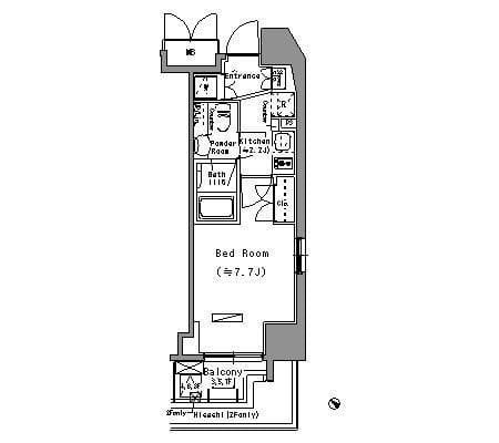 パークアクシス台東根岸 601 間取り図