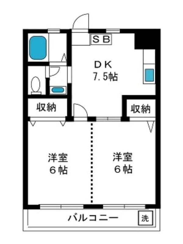 イカリハイツ 204 間取り図