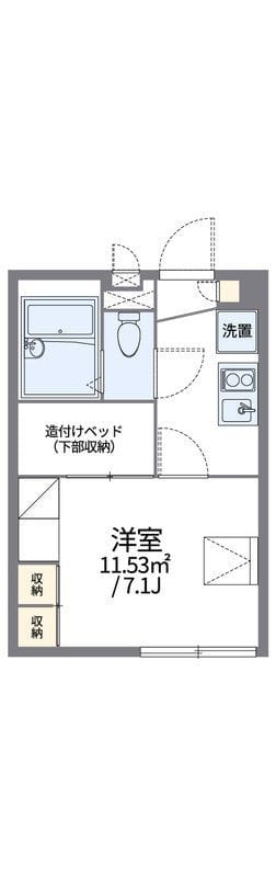 レオパレスピアネータ 205 間取り図