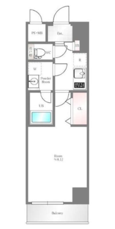 ディアレイシャス下北沢 202 間取り図