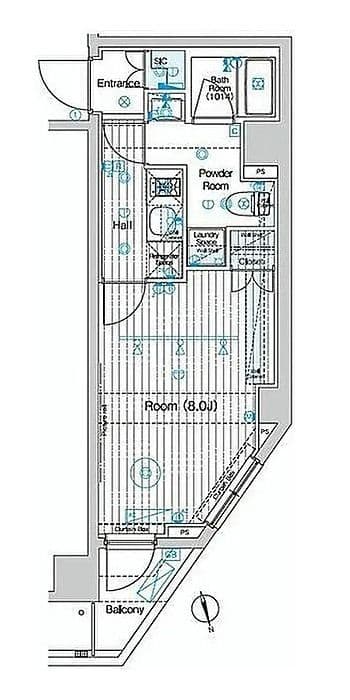 ブライズ用賀 704 間取り図
