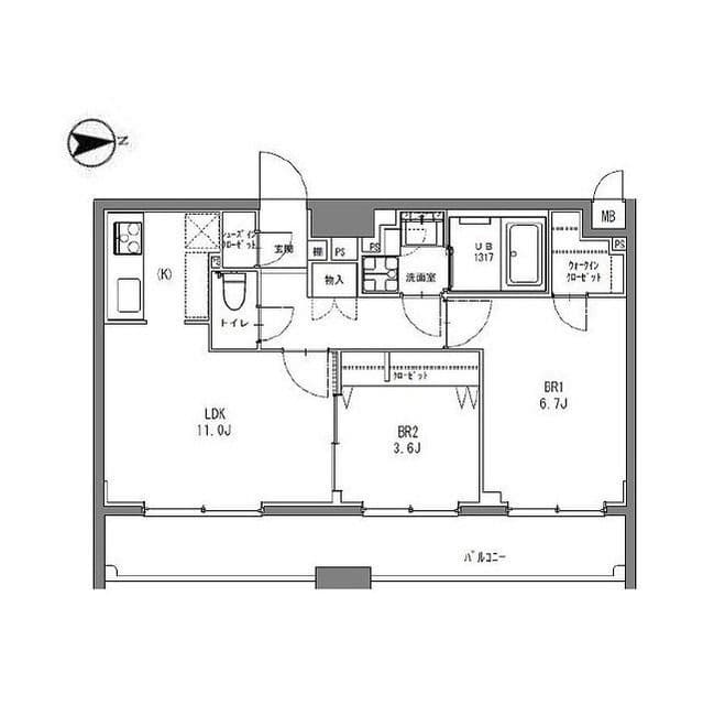 La Douceur秋葉原 1105 間取り図