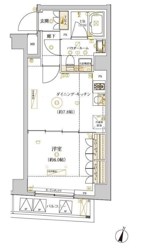 ドムス・スタイル武蔵小山 304 間取り図