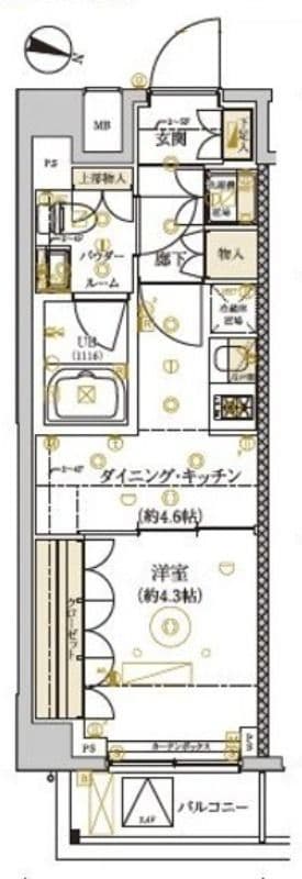ドムス・スタイル武蔵小山 305 間取り図