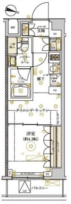 ドムス・スタイル武蔵小山 306 間取り図