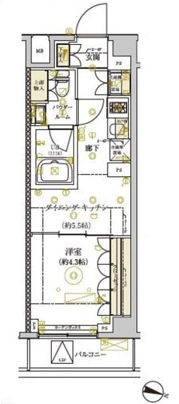 ドムス・スタイル武蔵小山 406 間取り図