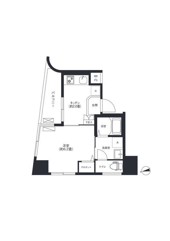 リーノ新宿若松町 1003 間取り図