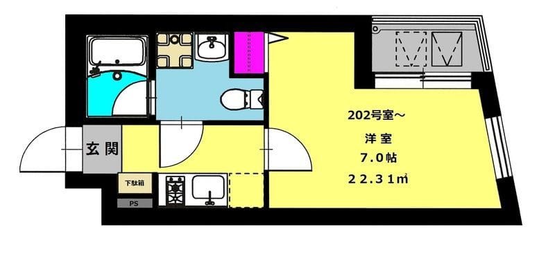 b’CASA R 402 間取り図