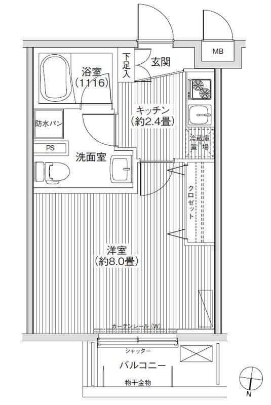 BLESS新中野 304 間取り図