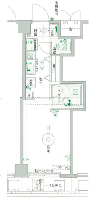 パークウェル目黒本町 0203 間取り図