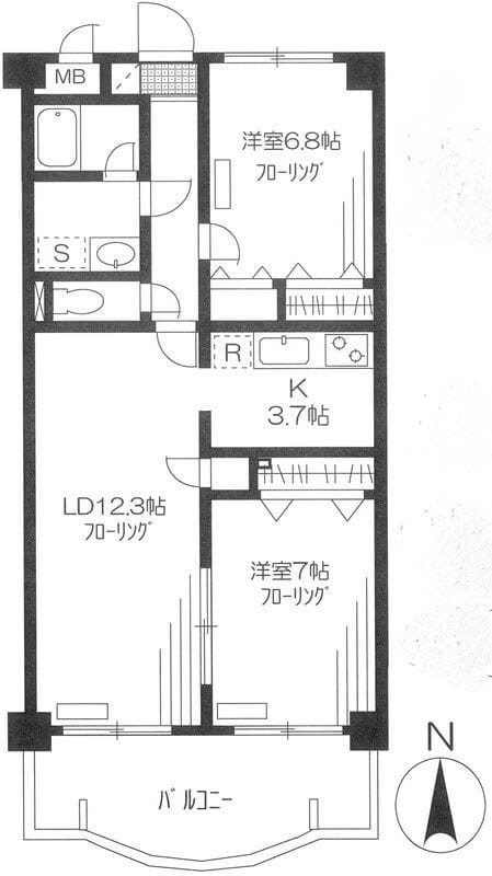 ミレニアム中野 503 間取り図