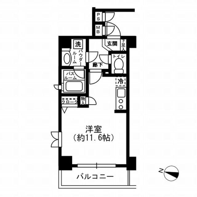 レジディア神田東 0501 間取り図