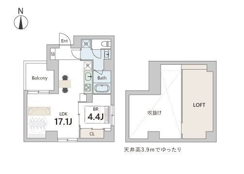 GranDuo武蔵小山4 503 間取り図