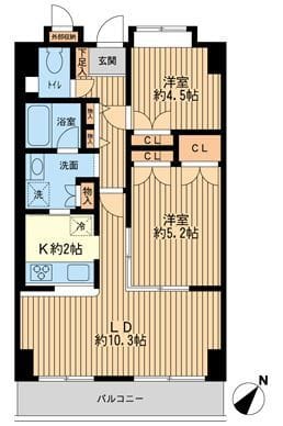 プリヴェ根岸 0502 間取り図