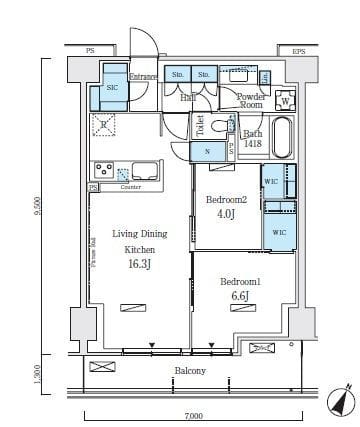 ロイヤルパークス赤羽ノース 312 間取り図
