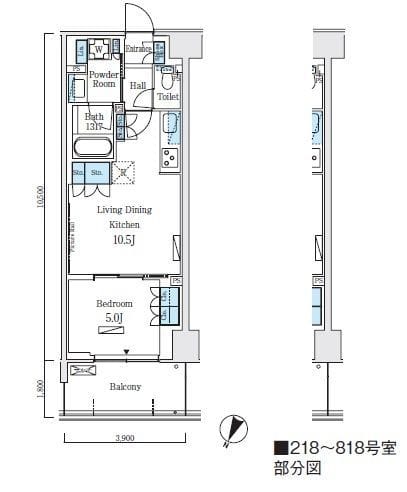 ロイヤルパークス赤羽ノース 316 間取り図