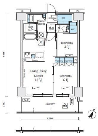 ロイヤルパークス赤羽ノース 402 間取り図