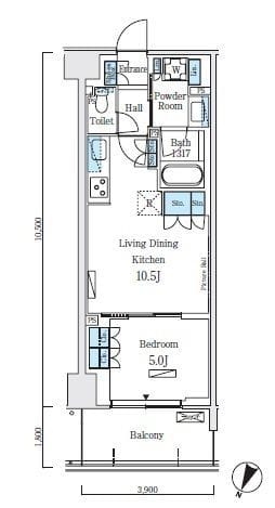 ロイヤルパークス赤羽ノース 415 間取り図