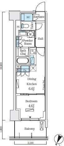 ロイヤルパークス赤羽ノース 429 間取り図