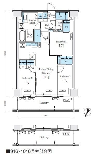 ロイヤルパークス赤羽ノース 915 間取り図