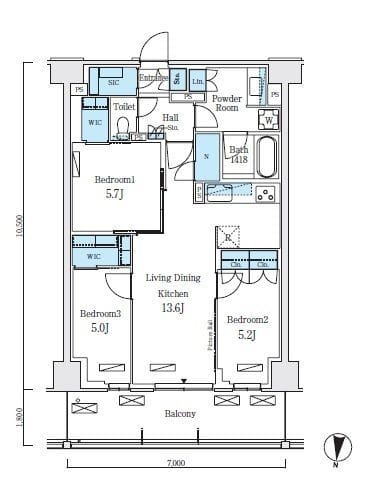 ロイヤルパークス赤羽ノース 927 間取り図