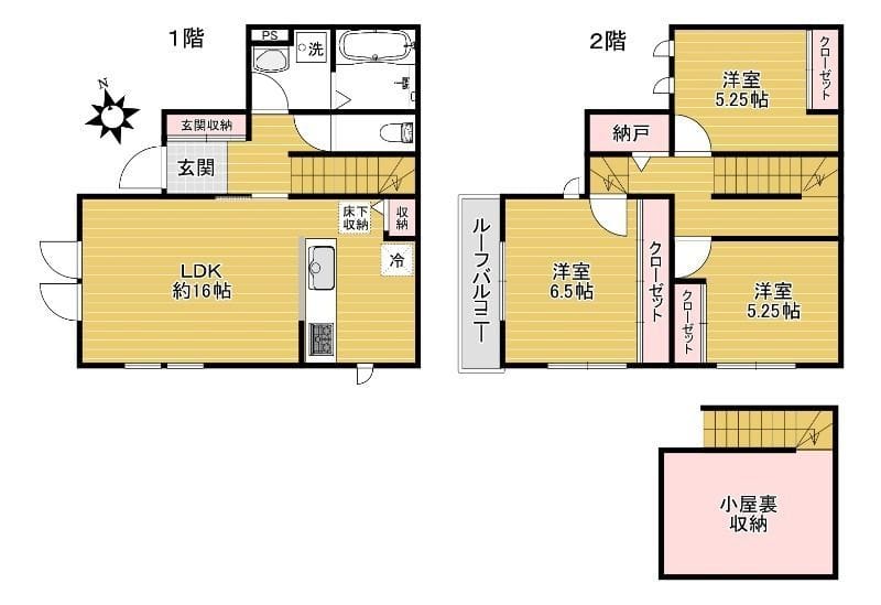 杉並区宮前3丁目戸建 B棟 33万円/なし/入力なし 間取り図