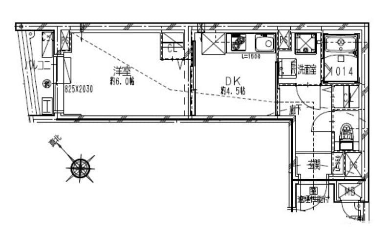 クリアル落合南長崎 203 間取り図
