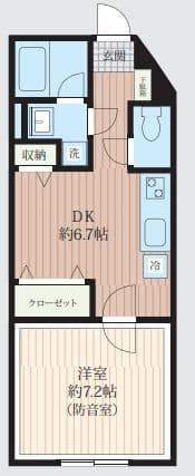 「防音マンション」VORT南常盤台レジデンス 204 間取り図