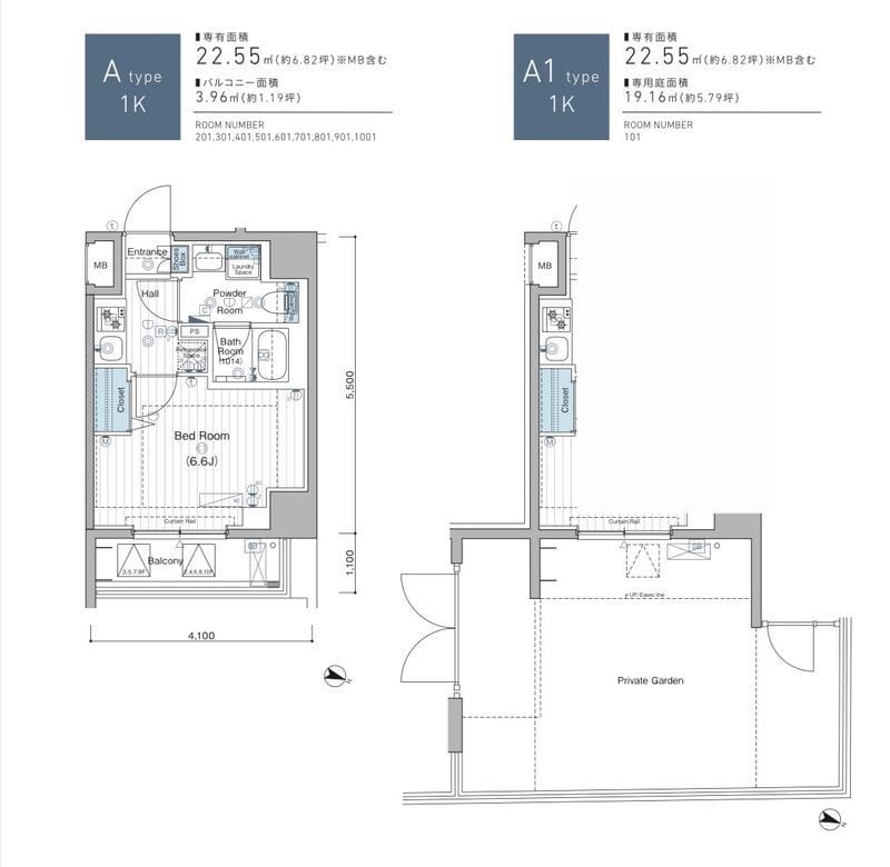 MAXIV横浜吉野町NORTH 501 間取り図